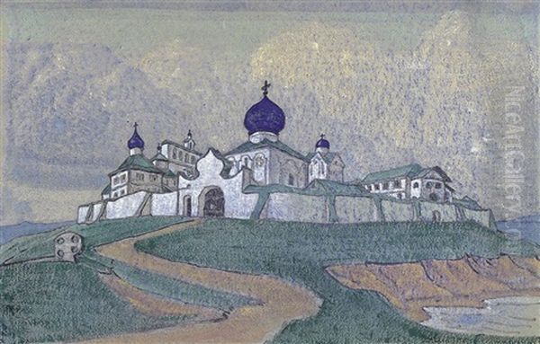 The Monastery Oil Painting by Nikolai Konstantinovich Roerich