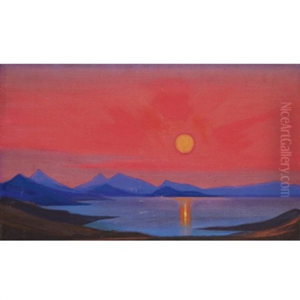 Sunset, Kashmir Oil Painting by Nikolai Konstantinovich Roerich