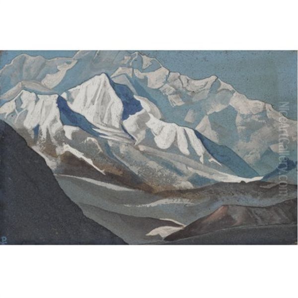 Himalayas, Kanchenjunga Oil Painting by Nikolai Konstantinovich Roerich