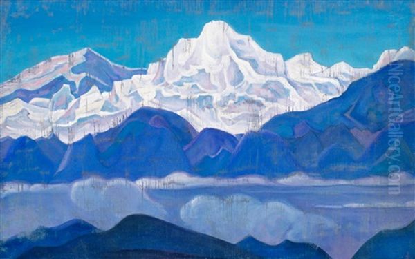 Motiv Fran Himalaya Oil Painting by Nikolai Konstantinovich Roerich