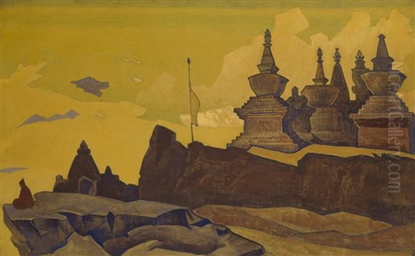 Sangacheling (from The Sikkim Series) Oil Painting by Nikolai Konstantinovich Roerich