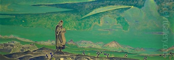 Legend (from Messiah Series) Oil Painting by Nikolai Konstantinovich Roerich