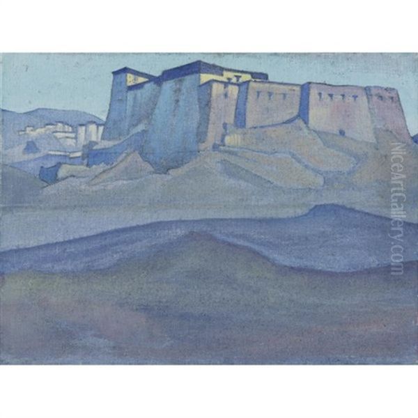 Dzong Oil Painting by Nikolai Konstantinovich Roerich