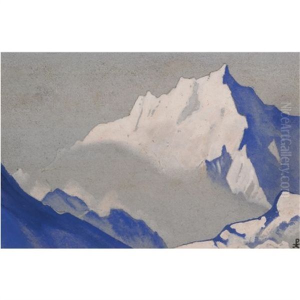 Himalayan Landscape Oil Painting by Nikolai Konstantinovich Roerich