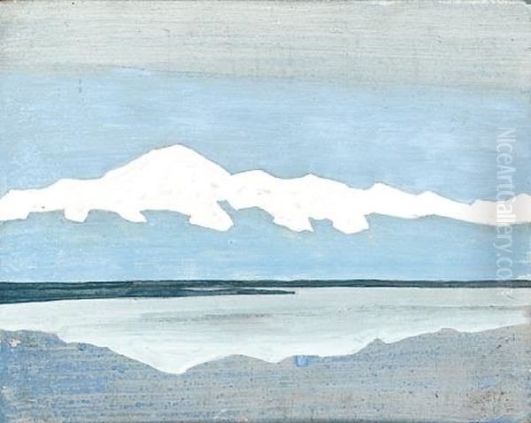 Wular Lake (from Lakes And Gilgit Path Series) Oil Painting by Nikolai Konstantinovich Roerich