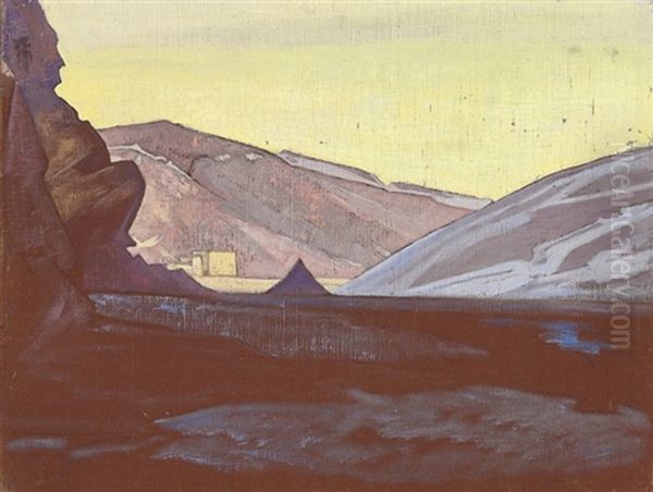 Sharugon Monastery, Tibet Oil Painting by Nikolai Konstantinovich Roerich