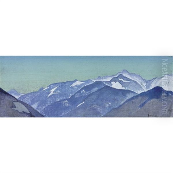 Babu Pass (from The Series Kulu) Oil Painting by Nikolai Konstantinovich Roerich