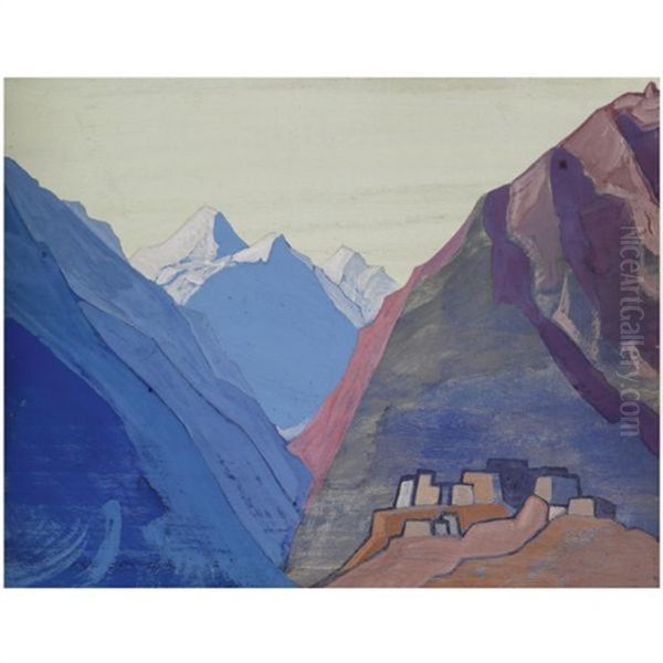 Lahul Oil Painting by Nikolai Konstantinovich Roerich