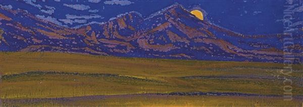 Taklamakan, Chinese Turkestan Oil Painting by Nikolai Konstantinovich Roerich