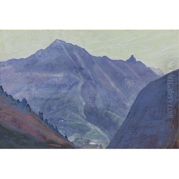 Lahul Oil Painting by Nikolai Konstantinovich Roerich