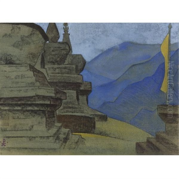 Suburghans. Tashiding (from The Himalayan Series)) Oil Painting by Nikolai Konstantinovich Roerich