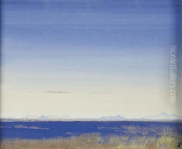 Tsaidam Oil Painting by Nikolai Konstantinovich Roerich