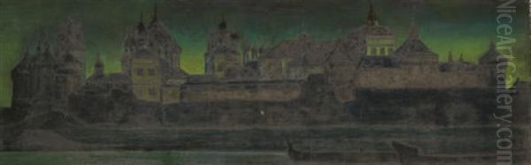 Rostov Kremlin Oil Painting by Nikolai Konstantinovich Roerich