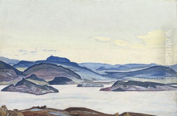 Lake Hympola Oil Painting by Nikolai Konstantinovich Roerich