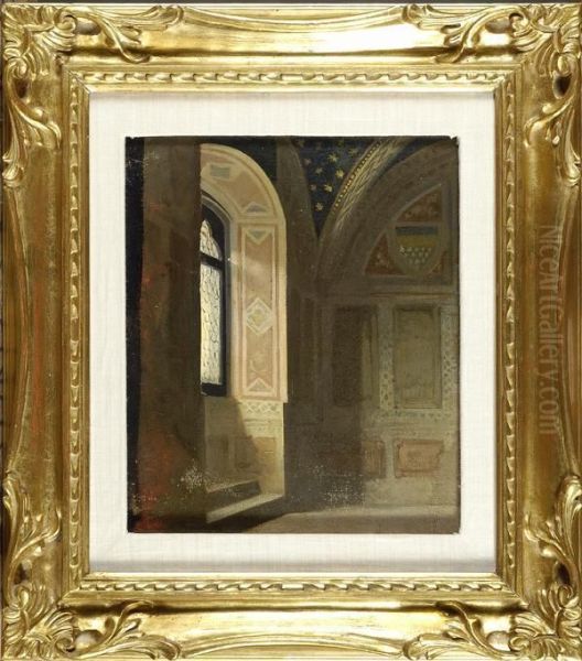 Interno Del Bargello Oil Painting by Odoardo Borrani