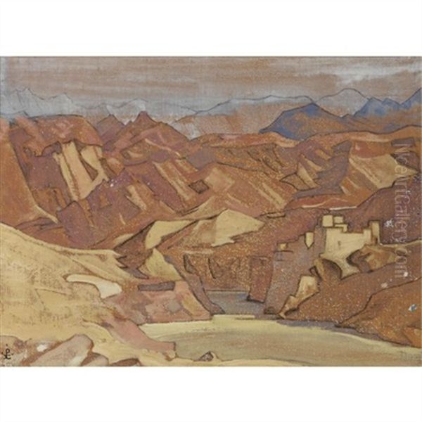 Sanctuaries And Citadels (from Sanctuaries And Citadels) Oil Painting by Nikolai Konstantinovich Roerich