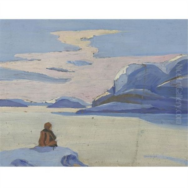 Waiting Oil Painting by Nikolai Konstantinovich Roerich