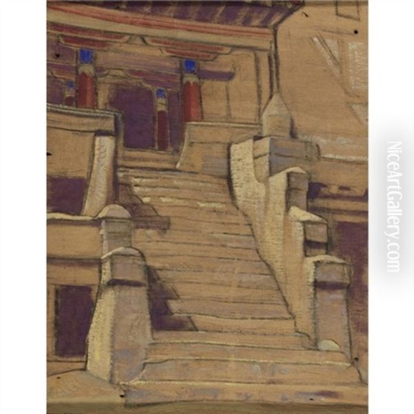 Spitok. Ladakh Oil Painting by Nikolai Konstantinovich Roerich