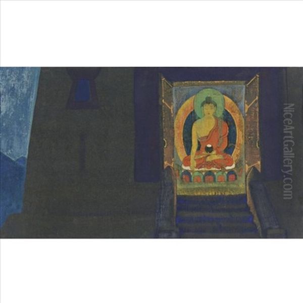 The Light Of Asia Oil Painting by Nikolai Konstantinovich Roerich