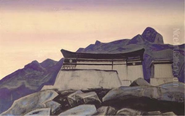 Castle Of Gessar Khan Oil Painting by Nikolai Konstantinovich Roerich