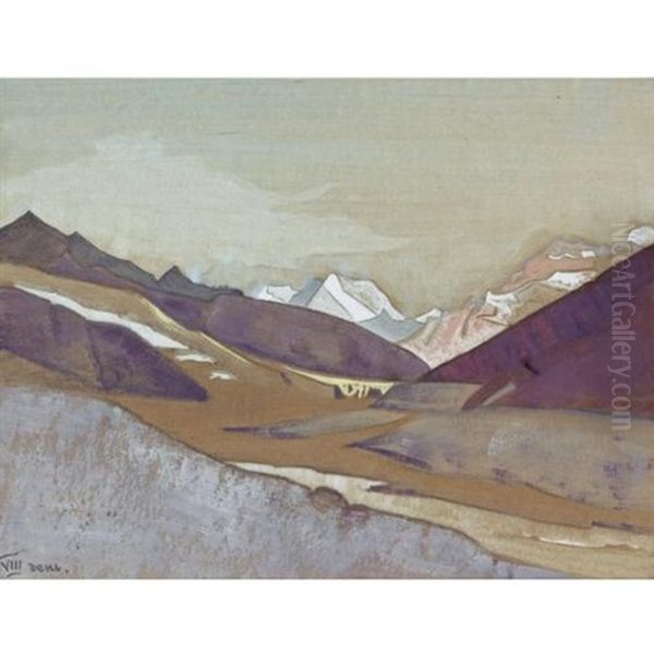 Shayok, Eighth Day Oil Painting by Nikolai Konstantinovich Roerich