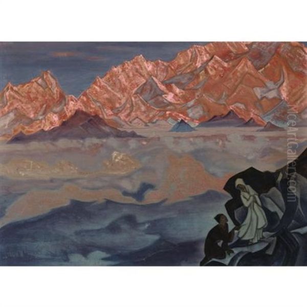 She Who Leads Oil Painting by Nikolai Konstantinovich Roerich