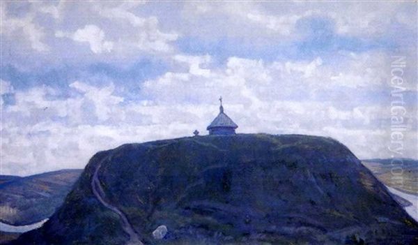 Paysage Avec Une Petite Chapelle Oil Painting by Nikolai Konstantinovich Roerich