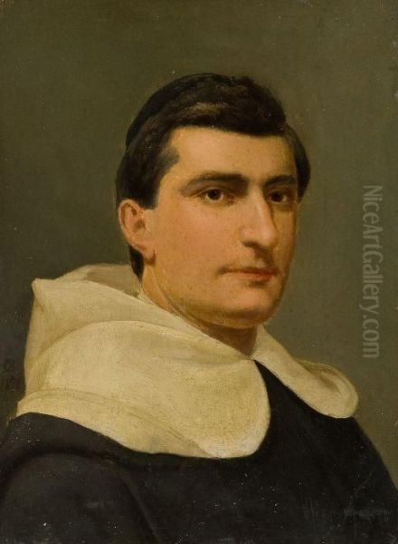 Frate Domenicano Oil Painting by Odoardo Borrani