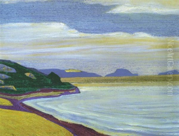 Strandlandskap Fran Karelen Oil Painting by Nikolai Konstantinovich Roerich