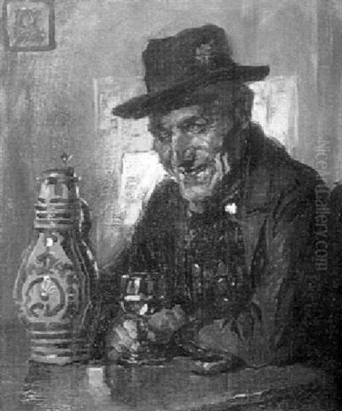 Frohlicher Munchner Weintrinker by August Roeseler