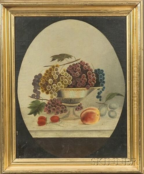 Still Life With Fruit In A Compote Oil Painting by Severin Roesen