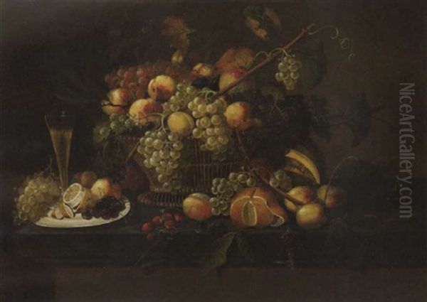 A Still Life Of Plenty Oil Painting by Severin Roesen