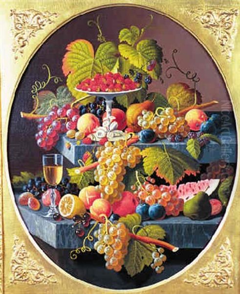 Bountiful Still Life Oil Painting by Severin Roesen