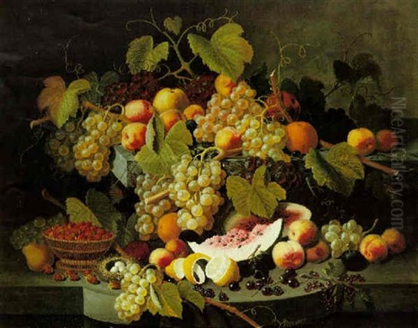 Bountiful Harvest Oil Painting by Severin Roesen