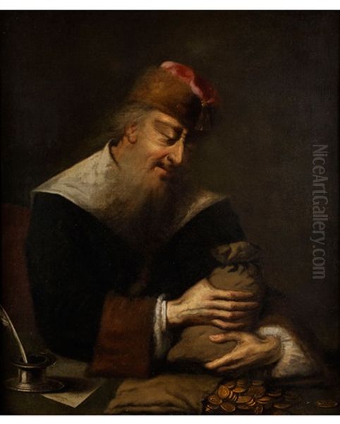 Der Geizhals Oil Painting by Pieter Gerritsz van Roestraten