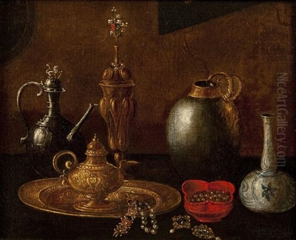 Nature Morte Aux Objets D'orfevrerie Oil Painting by Pieter Gerritsz van Roestraten