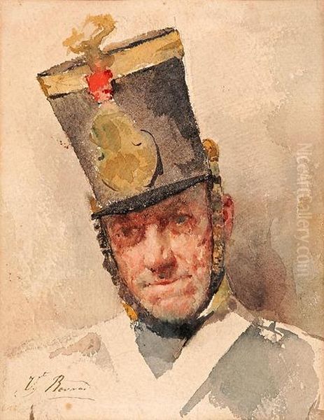 Un Soldado Oil Painting by Vicente Borras y Mompo