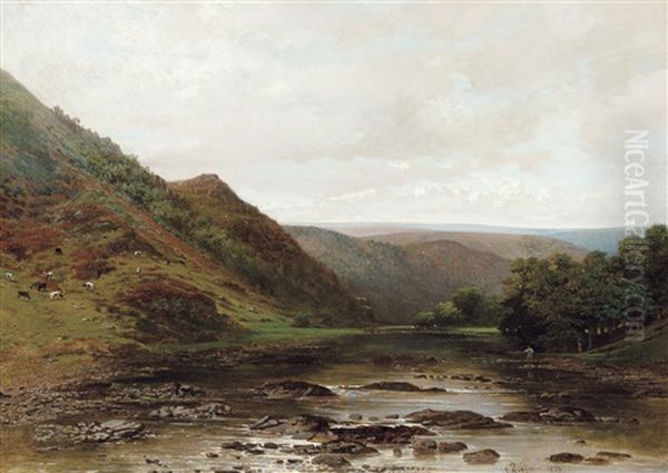 Paysage Fluvial Oil Painting by Jean Francois Xavier Roffiaen