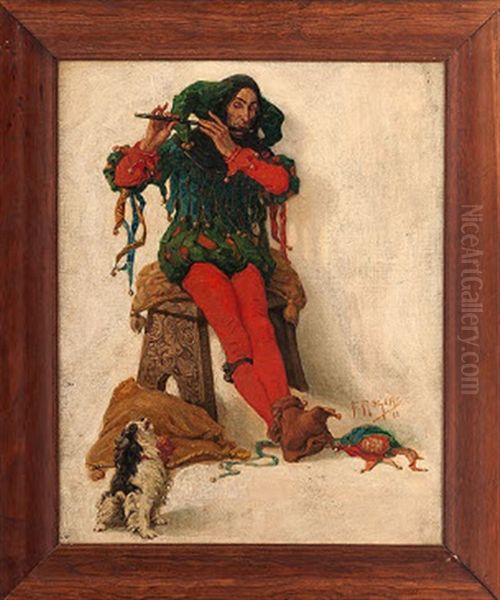 Jester Oil Painting by Franklin Whiting Rogers