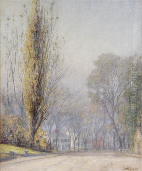 Sixth Street, Hingham Oil Painting by Franklin Whiting Rogers