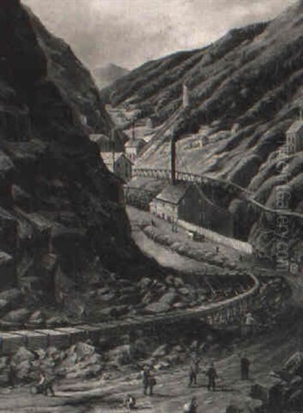 Gold Mining, Cripple Creek Oil Painting by William Allen Rogers