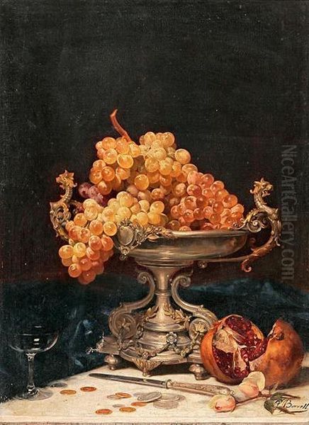 Bodegon Oil Painting by Pere Borrell del Caso