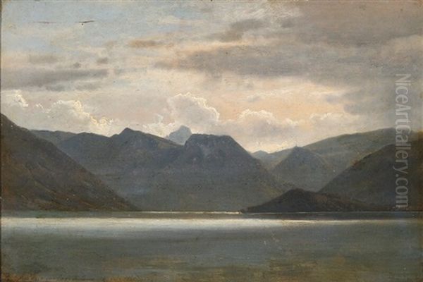 Belagio Ved Lago Di Como Oil Painting by Frederik Niels Martin Rohde