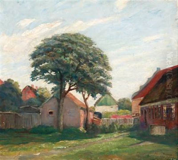 Summer Day In Sonderho Fano Island, Denmark Oil Painting by Frederik Niels Martin Rohde