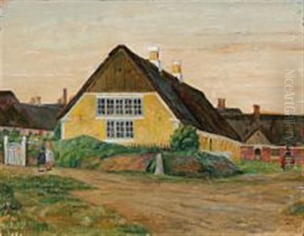 Vort Hus Pa Fano Oil Painting by Johan Rohde