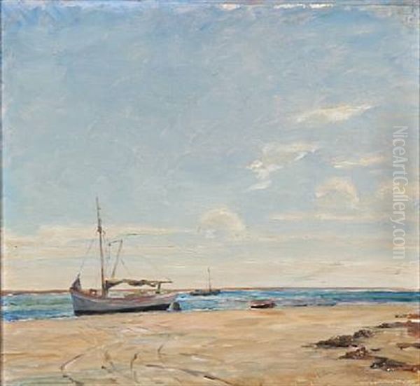 Fano Strand Oil Painting by Johan Rohde