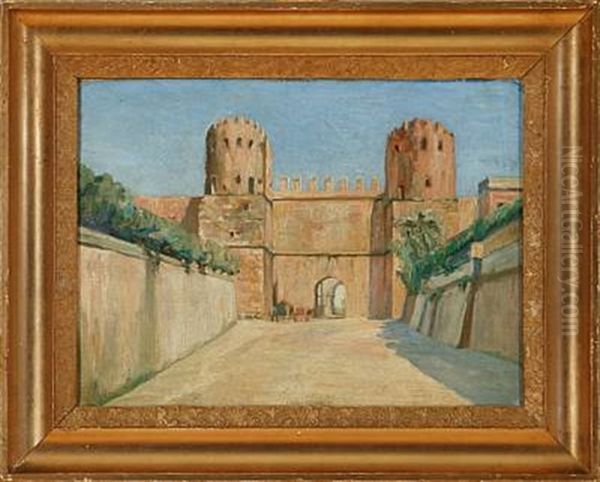 Porta S. Sebastiano, Rom Oil Painting by Johan Rohde