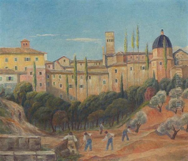 Assisi, Automobilvejen Anlaegges by Johan Rohde