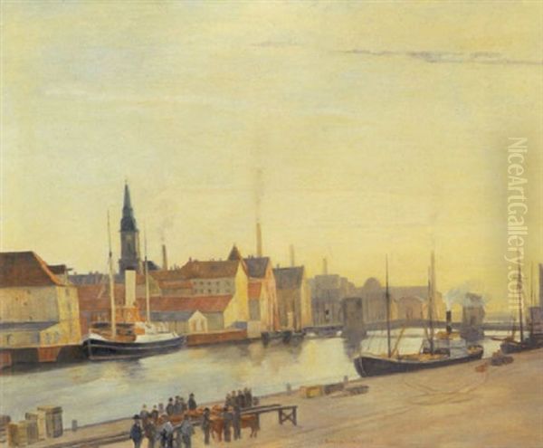 Parti Fra Kobenhavn Oil Painting by Johan Rohde