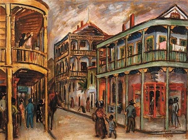 Dauphine Street, French Quarter, New Orleans Oil Painting by Paul Rohland